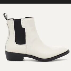 UGG Emmeth Waterproof Chelsea Boot in White with Black Panels